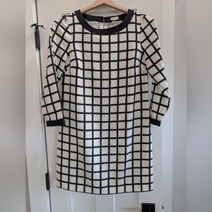 J.Crew Black and White Grid Dress Women's sz. 00 (XS)